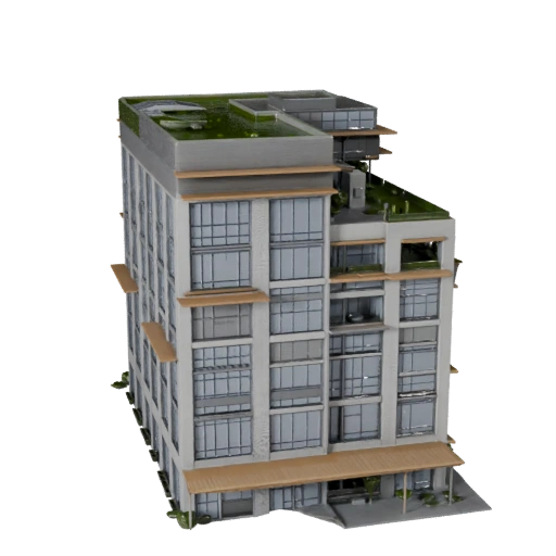 Устойчивое офисное здание 3D модель для Unreal - Asset для реального времени