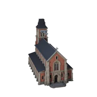 3D модель церкви для Unreal - UE Asset для реального времени