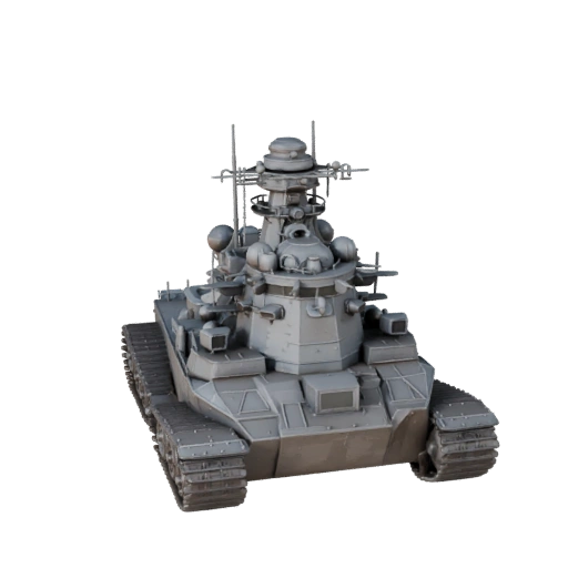 3D модель военного корабля-разрушителя для Blender и игр - PBR