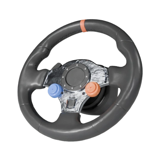 3D модель руля для Unity - Низкополигональный игровой ассет