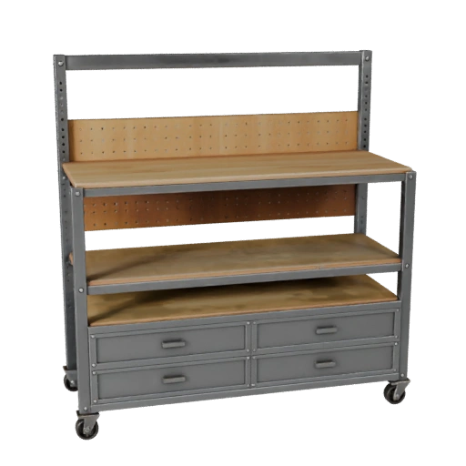 Industrial Parts Rack 3D Layered Asset for Builders