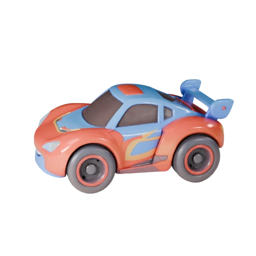 Мультяшный гоночный автомобиль 3D модель для стилизованных игр, PBR ассет (Legacy)