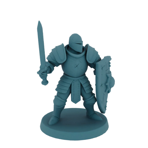 Средневековый паладин миниатюра STL - Литье