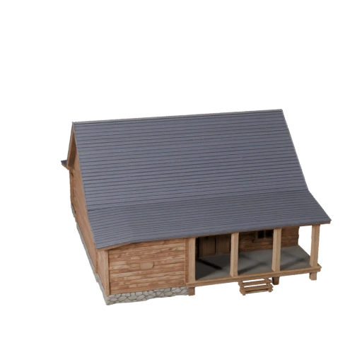 Modello STL Stampabile di Casale - Asset in Scala per Mockup in Scala