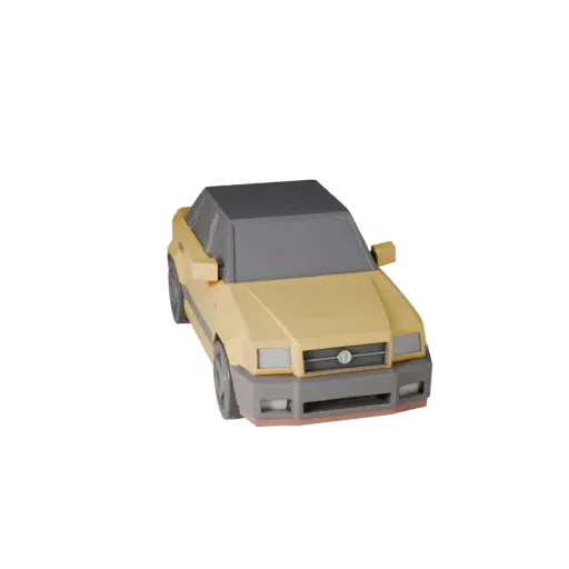 Низкополигональный лимузин 3D модель для Unity и Unreal PBR Asset
