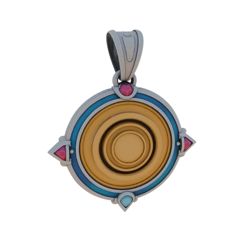 Detailed Symbolic Medallion 3D Studio Render Asset