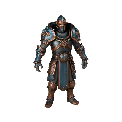 Фэнтези Закаленный в боях Воин Модель Персонажа - с ригом