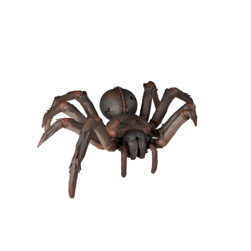 Modelo 3D Aranha Gigante Low Poly - Asset para Jogo Unity com FBX