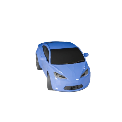 Высокополигональный седан 3D модель для студийных рендеров PBR ассет