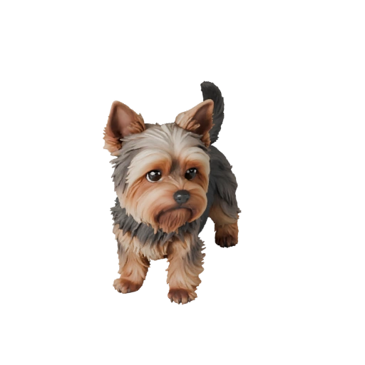 Йоркширский терьер собака 3D модель для Blender - PBR ресурс с текстурами