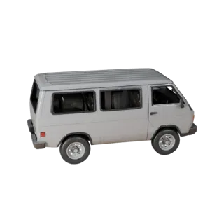 Винтажный фургон 3D модель для Unity - Низкополигональная игра