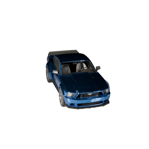 Низкополигональный мускул-кар в стиле мустанга 3D модель для Unity