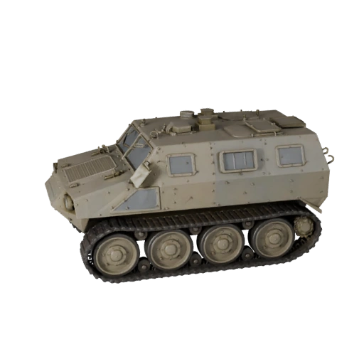3D модель Полугусеничный транспорт времен второй мировой войны для Blender и игр - PBR Asset