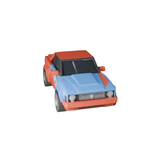Низкополигональный дрифт кар 3D модель для Unity и Unreal PBR Asset