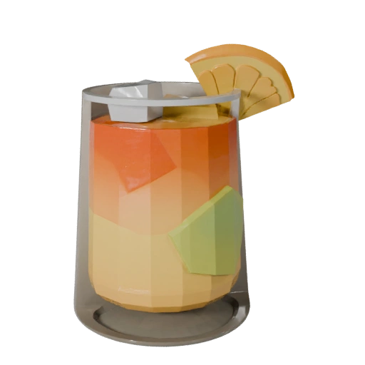 Cocktail Glass 3D Asset for Casual and Indie Games