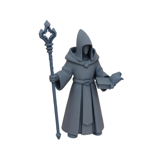 Средневековый Древний Волшебник Миниатюра STL