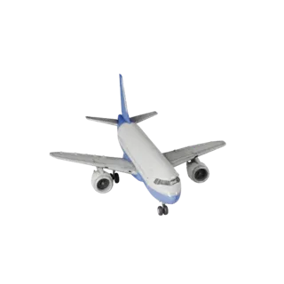 3D модель лайнера в стиле боинг - готов к игре PBR