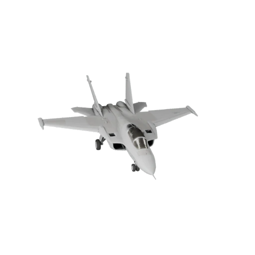 Caça a Jato Modelo 3D para Unity - Ativo de Jogo Baixo Poli