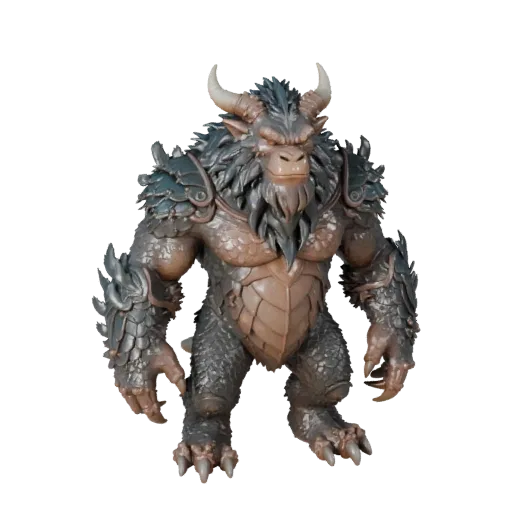 Высокополигональная 3D-модель Йети STL, изометрический вид, готовая к печати фигурка животного с магическими переходами повер