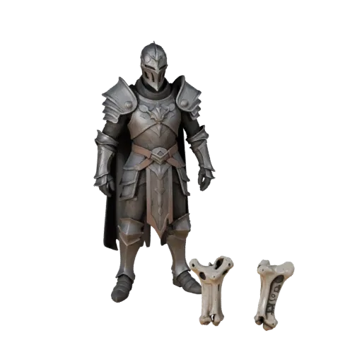 Реалистичный 3D персонаж Рыцарь Тайной магии, вид из вьюпорта движка, готовый ассет для Unreal Engine со статичной позой и PB