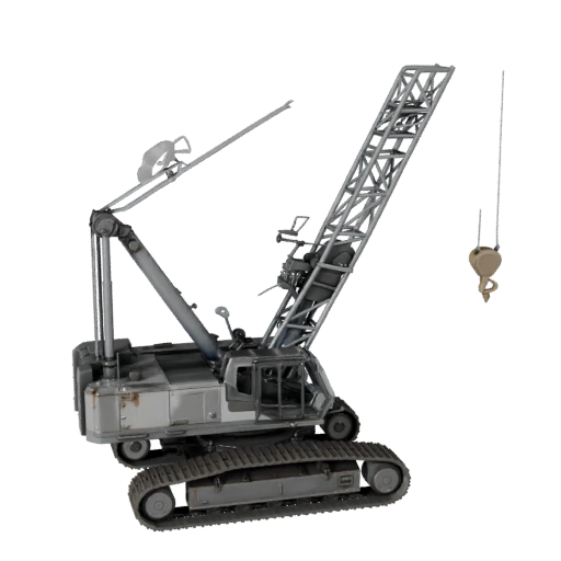 Гусеничный кран 3D модель - Готов к игре PBR Транспорт