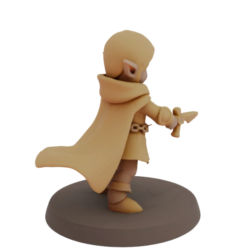Средневековый эльф лучник миниатюра STL - Атака