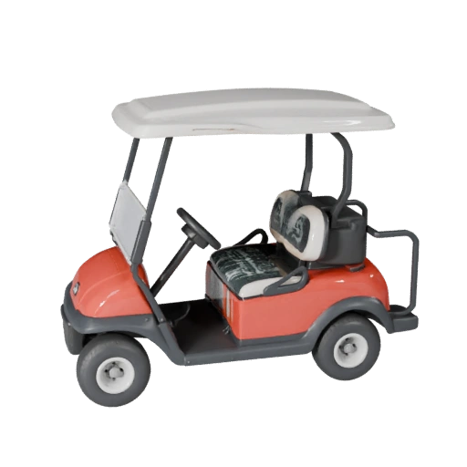 3D модель гольф-кара для Blender и игр - PBR ассет