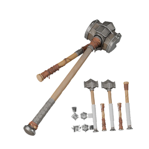 Training Mace Prop 3D Game Asset for Engine Levels