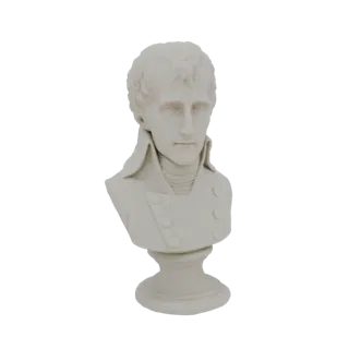 3D-модель бюста Наполеона Бонапарта, известной исторической личности, в военной форме.