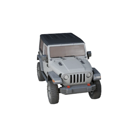 Низкополигональный внедорожник в стиле джипа для бездорожья 3D Модель для Unity &