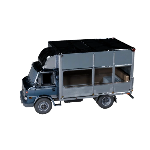 Винтажный грузовик 3D модель для Blender и игр -