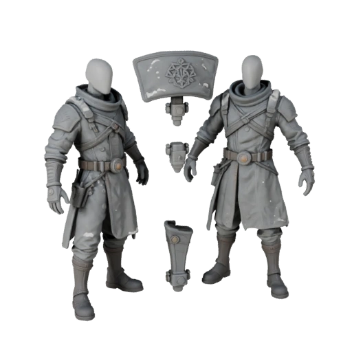 Научная фантастика Бронированный персонаж - с ригом