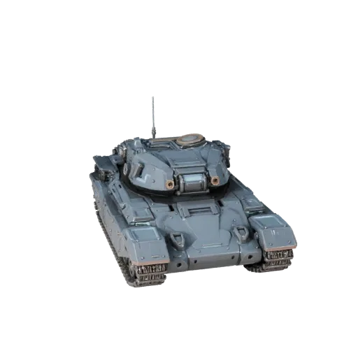 3D-модель Sci Fi Tank, вид в три четверти в студии, готовый к анимации объект транспортного средства с футуристическими панел