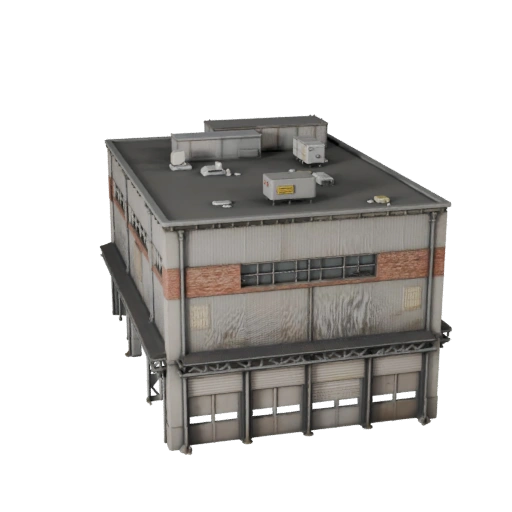 High Poly Data Center Building 3D Model for Archviz