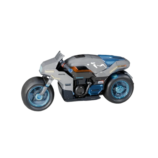 Киберпанк байк 3D модель для Unity - Низкополигональный игровой ассет