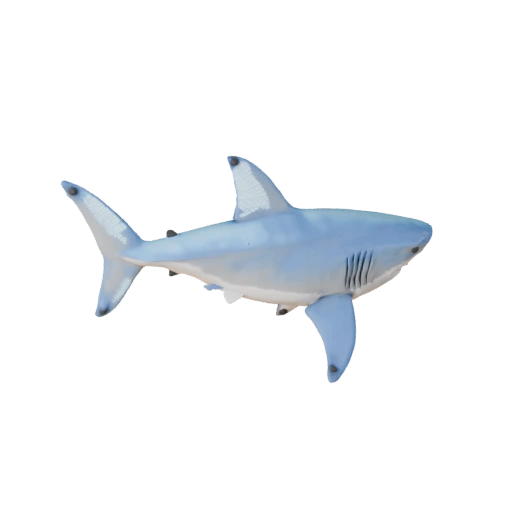 3D модель акулы для Blender - PBR ресурс с текстурами | Бесплатно
