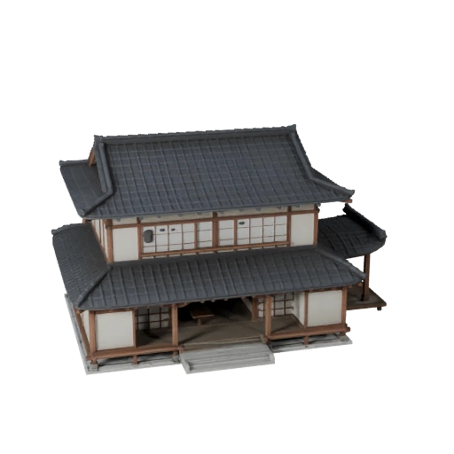 Японский дом 3D модель для Unreal - Asset для реального времени