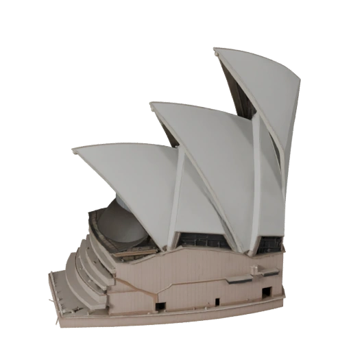 3D модель Сиднейского оперного театра - Реалистичный актив для Архитектурной визуализации