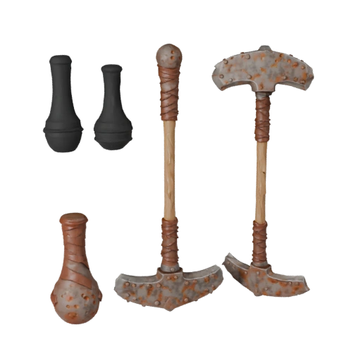 Rusted Mace Prop 3D Asset for Casual Studio Levels