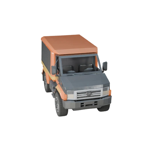 Низкополигональный эвакуатор 3D модель для Unity и Unreal PBR Asset