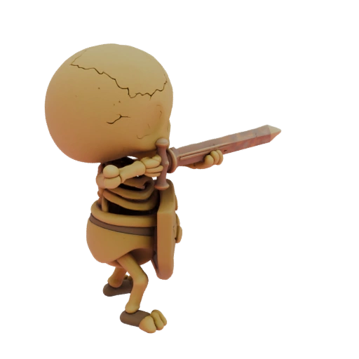 Фэнтези скелет лучник миниатюра STL - Прицеливание