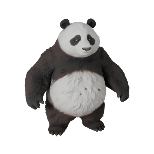 3D модель панды для Blender - PBR ассет с текстурами | Бесплатно