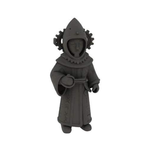 Средневековый монах миниатюра STL
