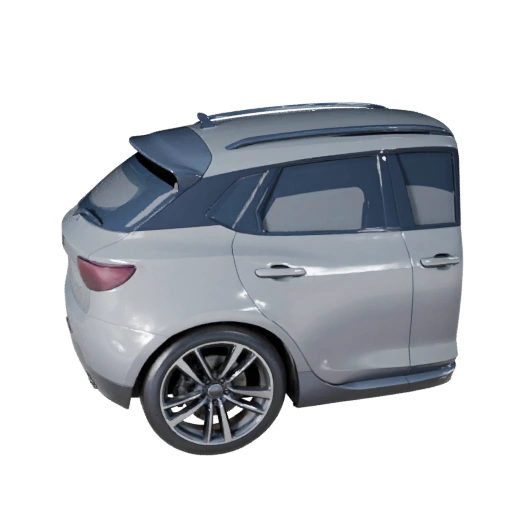 3D модель городского автомобиля для Blender и игр - PBR актив