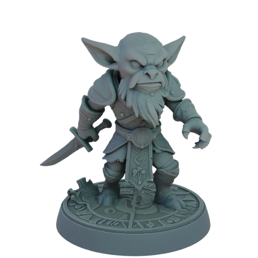 Фэнтези Гоблин Лучник Миниатюра STL - Когтистая