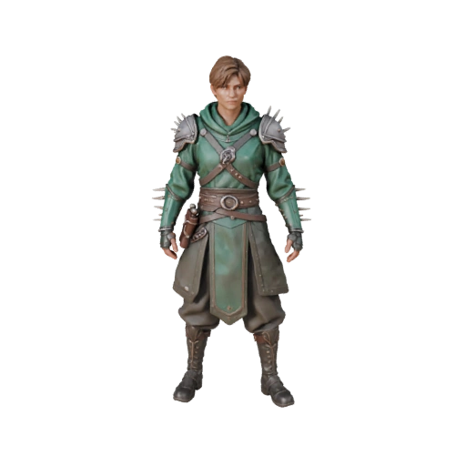 Реалистичный закаленный в боях лучник - модель с ригом