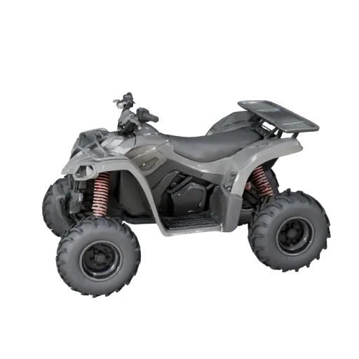 3D-модель квадроцикла Atv Quad Bike, вид из игрового окна в три четверти, готовый для Unity актив транспортного средства с ба