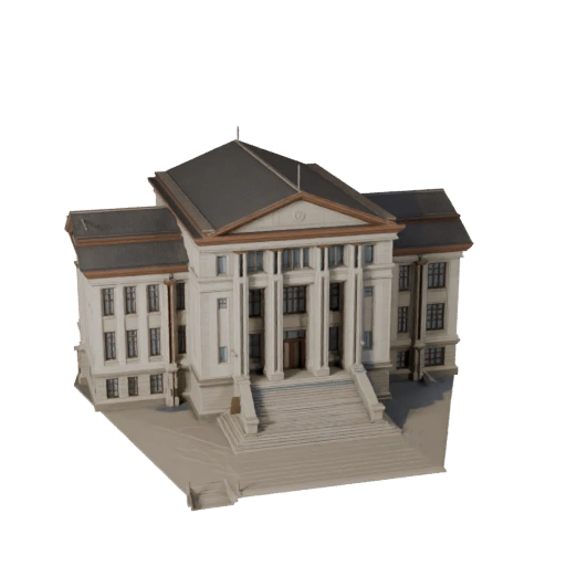 High Poly Town Hall 3D Model for Archviz for Architecture