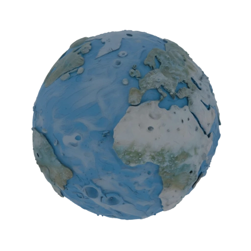 Печатаемое поле астероидов, похожее на Землю, 3D-модель