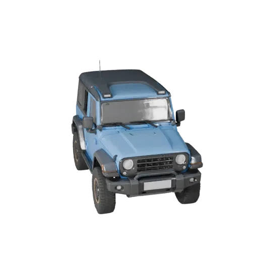 Джип-стиль внедорожник 3D модель для Unity - Низкополигональный игровой ресурс